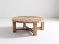 Tavolo da giardino - Teak - 100x100x45 cm - Marrone chiaro - Stile rustico
