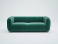 Divani a 3 posti - Velluto-Legno - 220 x 95 x 78 cm - Verde petrolio - Stile contemporaneo