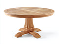 Tavolo da giardino - Teak - 130x130x76 cm - Marrone naturale - Stile classico