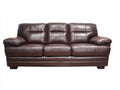 Divani a 3 posti - Pelle - 214 x 98 x 91 cm - Marrone - Stile contemporaneo