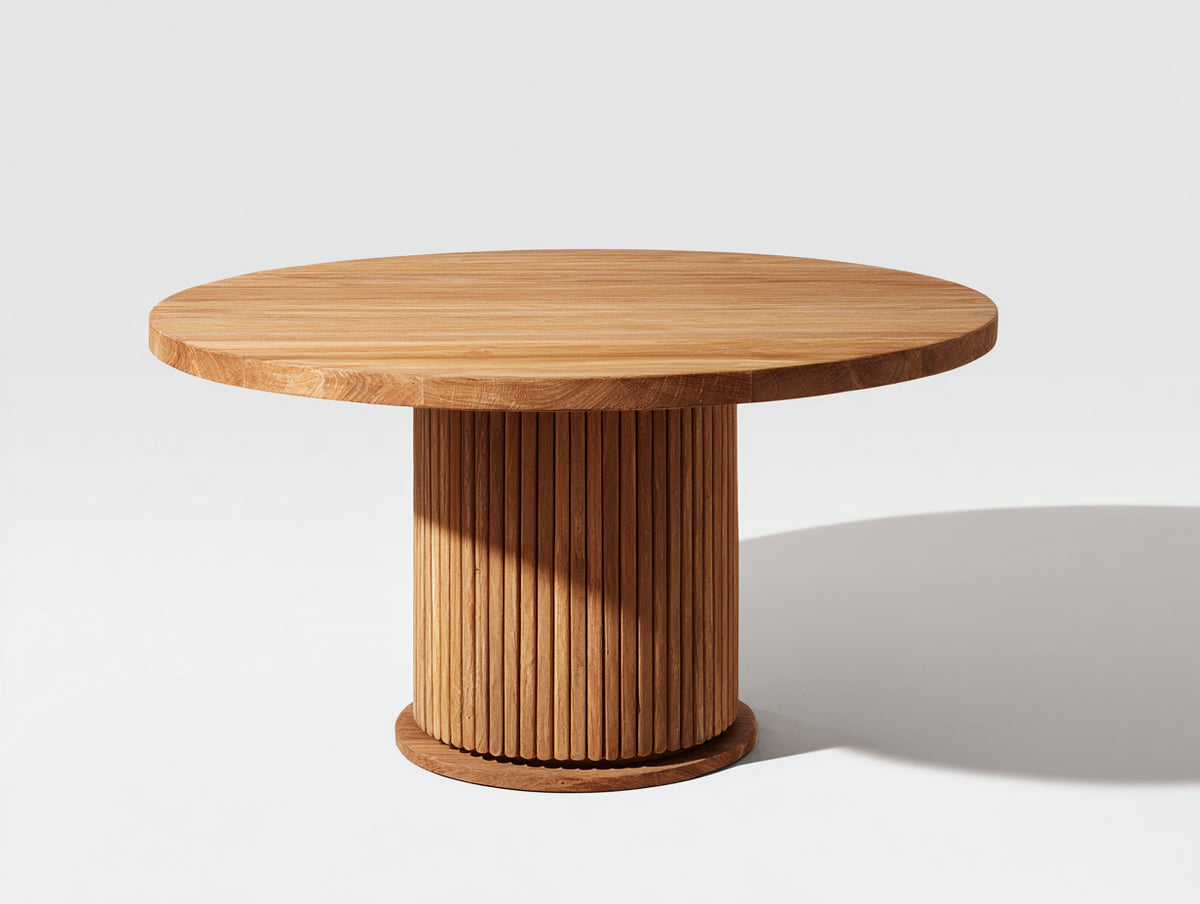 Tavolo da giardino - Teak - 135x135x75 cm - Marrone miele - Stile moderno