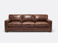 Divani a 3 posti - Pelle - 216 x 94 x 87 cm - Marrone - Stile vintage