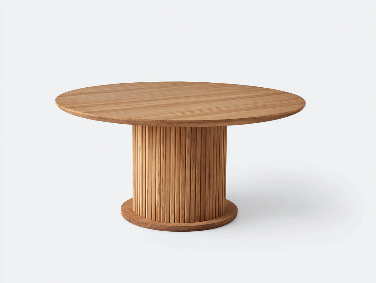 Tavolo da giardino - Teak - 120x120x75 cm - Marrone chiaro - Stile contemporaneo