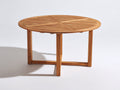 Tavolo da giardino - Teak - 125x125x75 cm - Marrone chiaro - Stile rustico contemporaneo