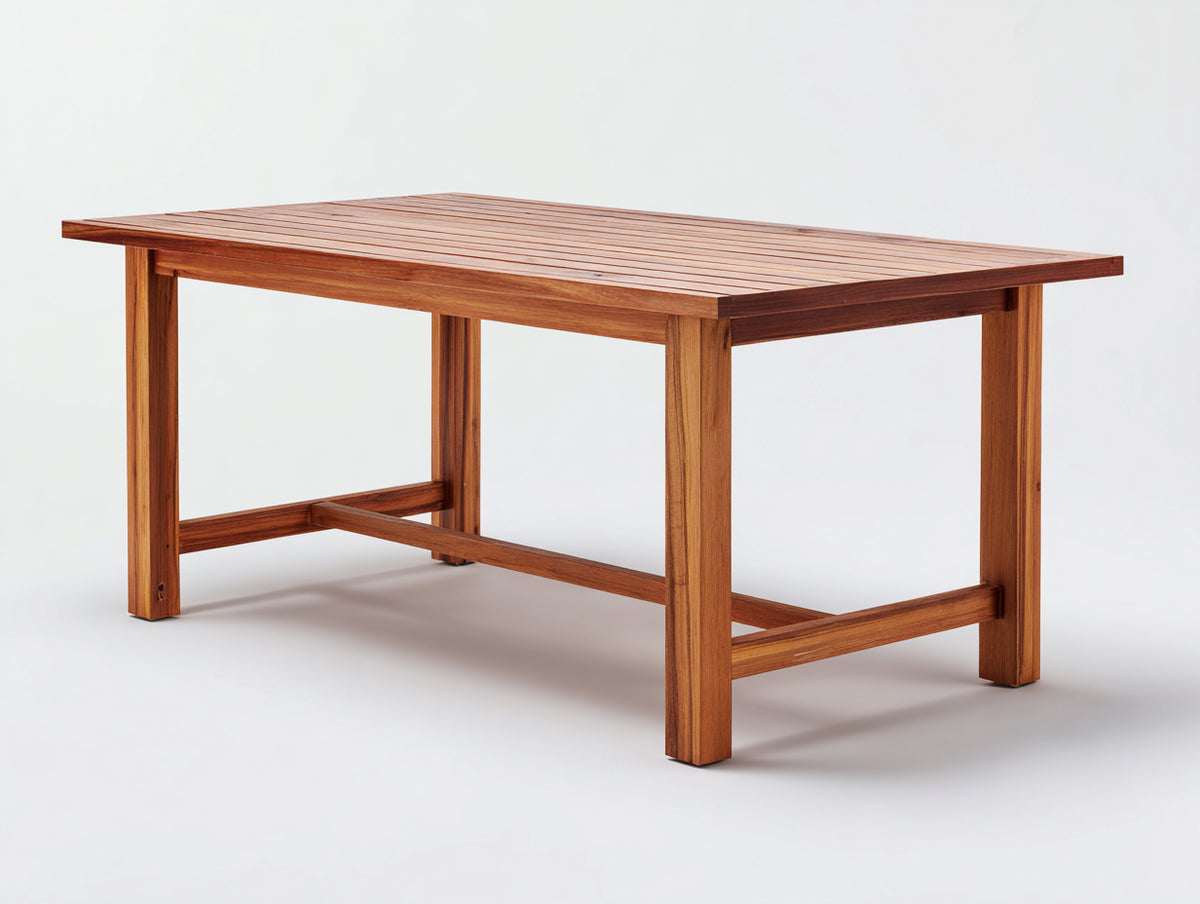 Tavolo da giardino - Teak - 180x90x75 cm - Marrone caldo - Stile contemporaneo