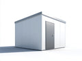 Casetta da giardino-Acciaio-220x180x215 cm-Bianco-Grigio-Stile moderno