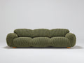 Divani a 3 posti - Tessuto-Legno - 226 x 101 x 82 cm - Verde oliva - Stile contemporaneo