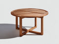 Tavolo da giardino - Teak - 120x120x75 cm - Marrone naturale - Stile contemporaneo
