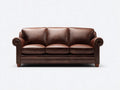 Divani a 3 posti - Pelle - 210 x 92 x 88 cm - Marrone - Stile classico