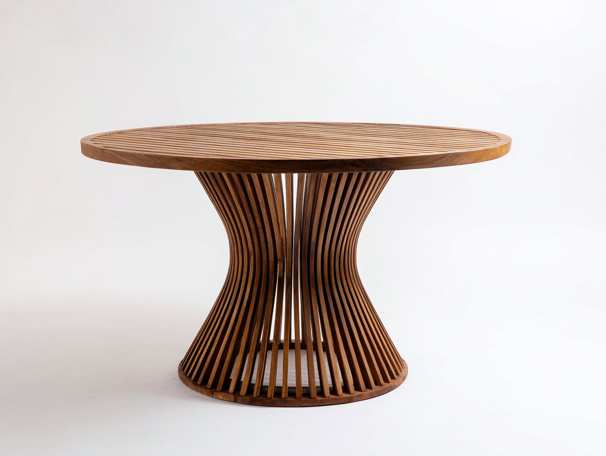 Tavolo da giardino - Teak - 120x120x75 cm - Marrone scuro - Stile contemporaneo