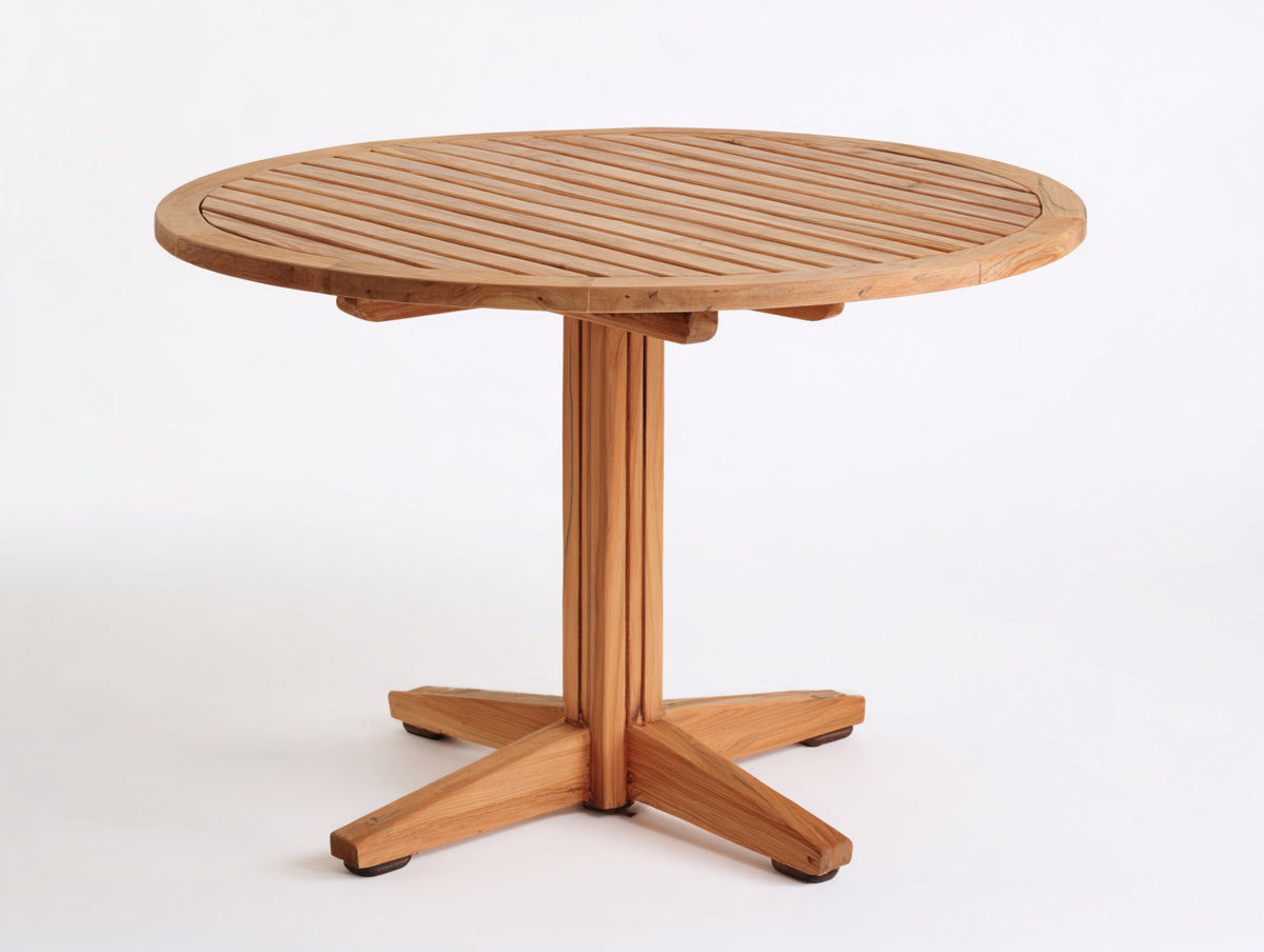 Tavolo da giardino - Teak - 110x110x75 cm - Marrone naturale - Stile moderno